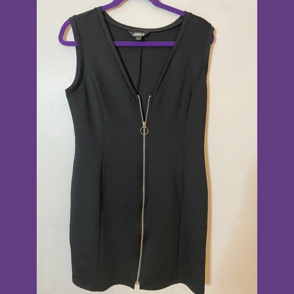 💜NWT Project Runway | Black Sleeveless Dress With Zipper | Size Large, Lg.